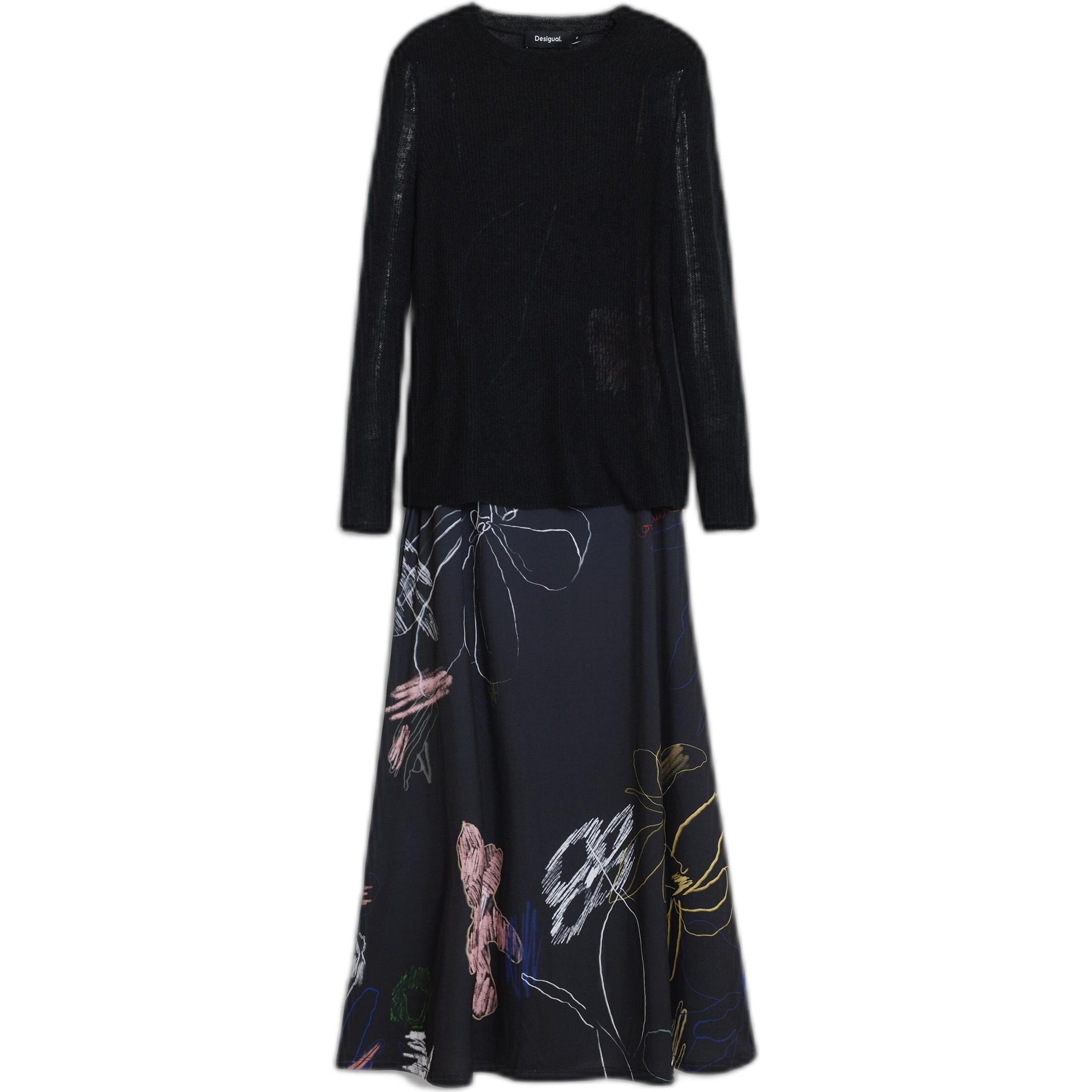 Desigual, Damen, Kleider, Kala, Schwarz, (M)