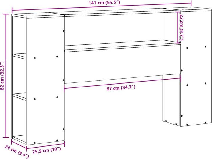 Immagine prodotto vidaXL Kopfteil (141 x 24 x 82 cm)