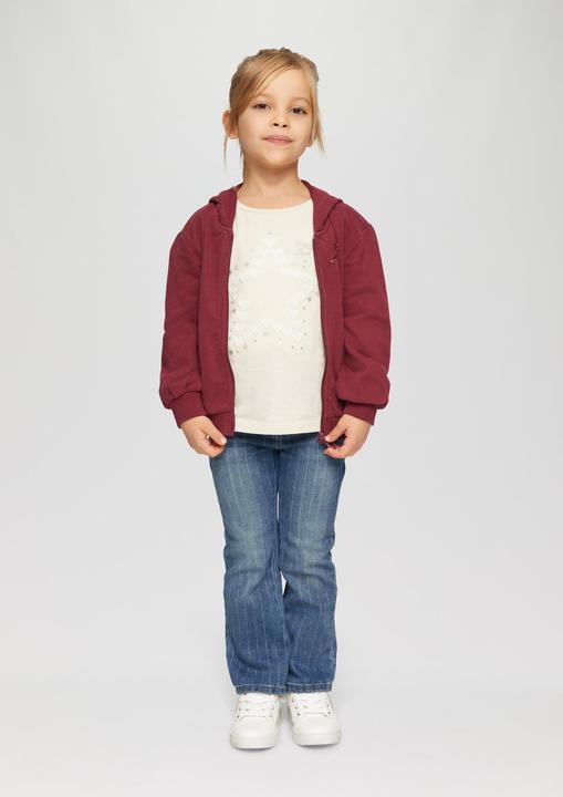 Produktbild S.Oliver Jeans-Hose Jeans Betsy / Regular Fit / Mid Rise / Flared Leg / Glitzer-Nadelstreifen (140)