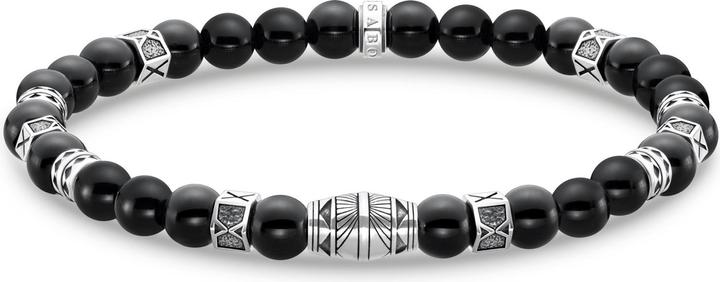 Produktbild Thomas Sabo Armband mit Schwarzen Onyx Beads Silber (19 cm, 925er Silber)