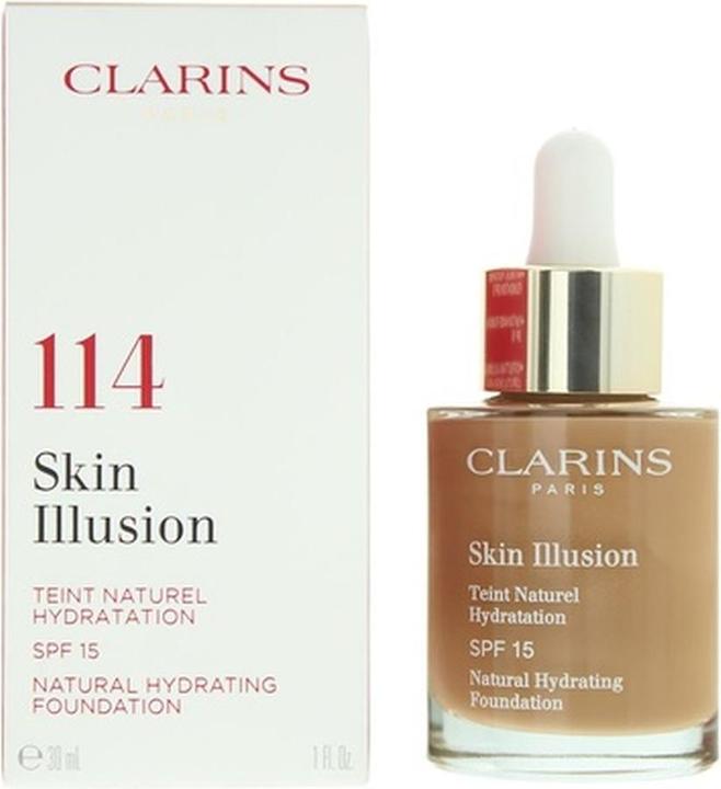 Actual product image Clarins Skin Illusion SPF15 No. 114 - Cappuccino (No. 114 - Cappuccino)