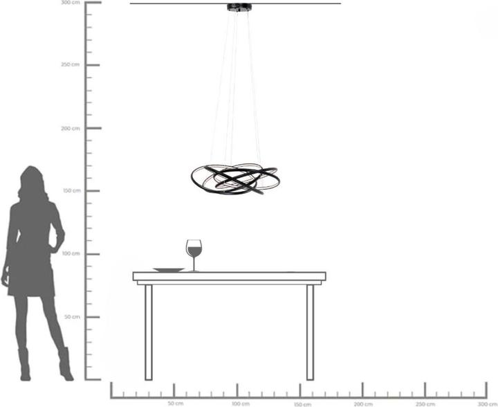 Produktbild Kare Design Hängeleuchte Saturn Schwarz Ø72cm (2100 lm)