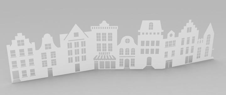 Produktbild VBS Papier-Silhouette "Häuser"