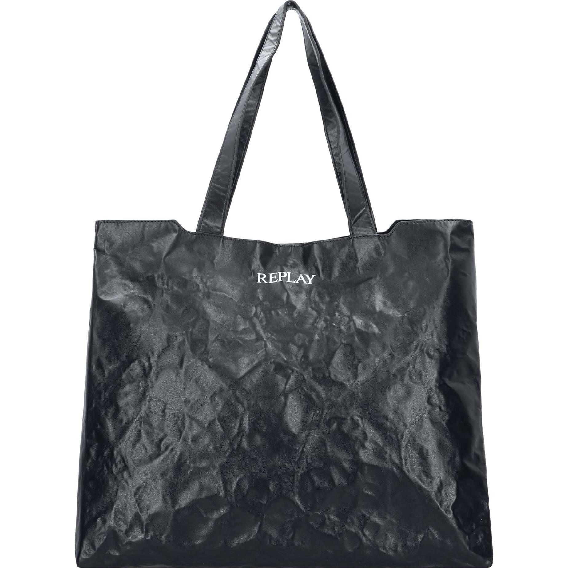 Replay, Einkaufshilfe, Shopper Tasche 38 cm, Schwarz