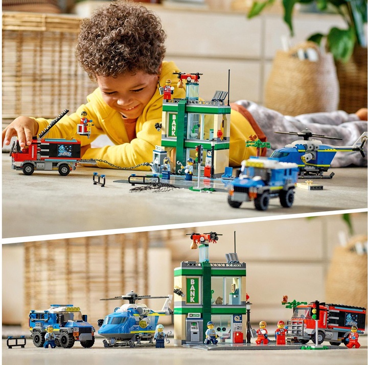 Immagine prodotto LEGO Rapina in banca con inseguimento in auto (60317, LEGO City)