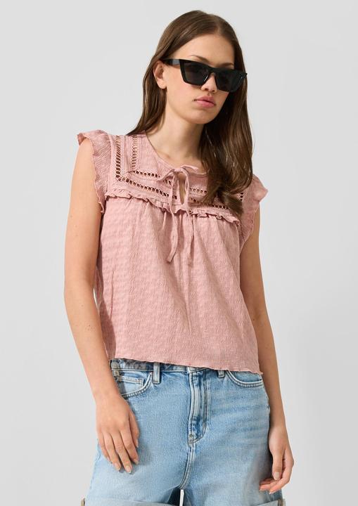 Immagine prodotto s.Oliver Strukturierts Blusenshirt mit Spitzeneinsätzen (M)