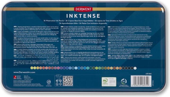 Produktbild Derwent Inktense Permanent Aquarellstifte (Mehrfarbig, Multicolor, multicolour, 36 x)