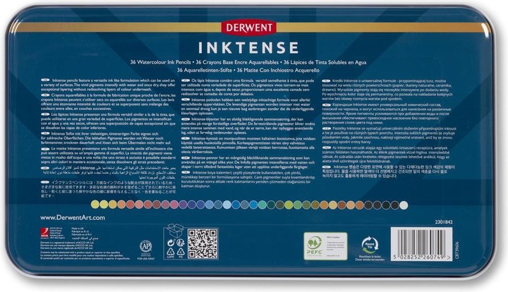 Produktbild Derwent Inktense Permanent Aquarellstifte (Mehrfarbig, Multicolor, multicolour, 36 x)