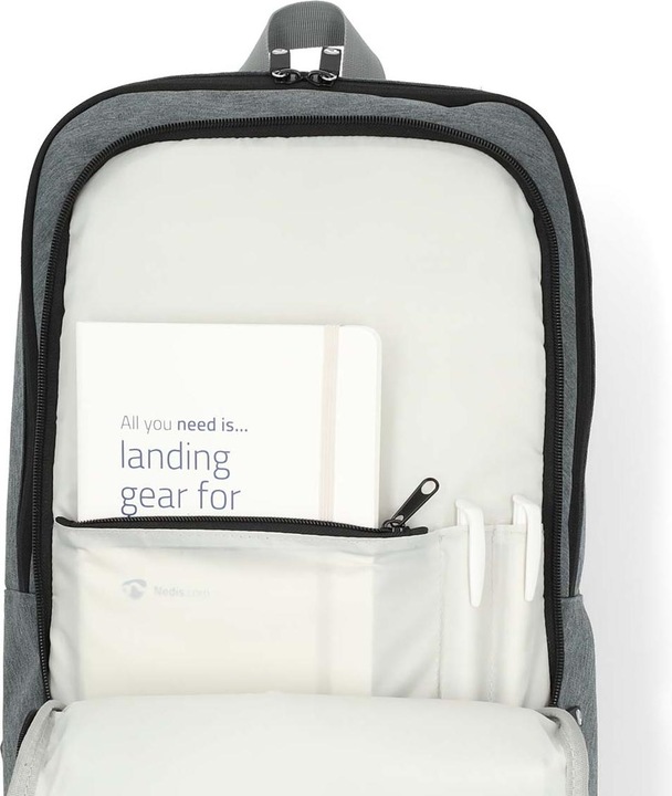 Actual product image Nedis Notebook bag - 10-16" - carrying strap - 10 compartments - 430 mm - 50 mm - 290 mm - polyester