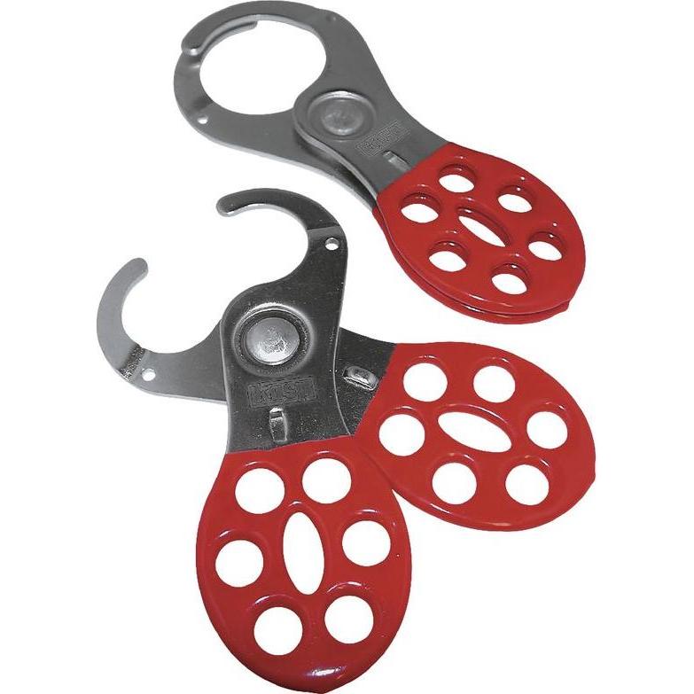 Kasp, Vorhängeschloss, K20038D Sicherungshaspe 90 mm Rot