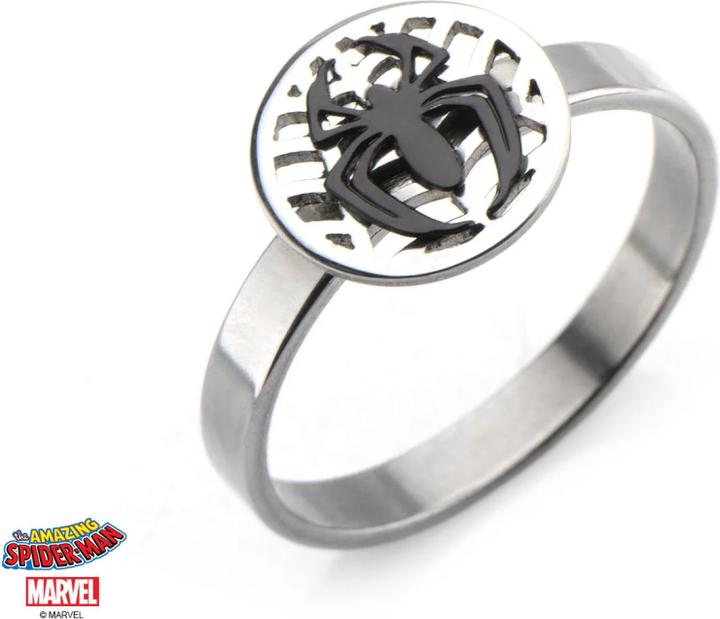 Produktbild NoName MARVEL - Women's Silver Plated Brass Spider-Man Ring - Size 7 (7)