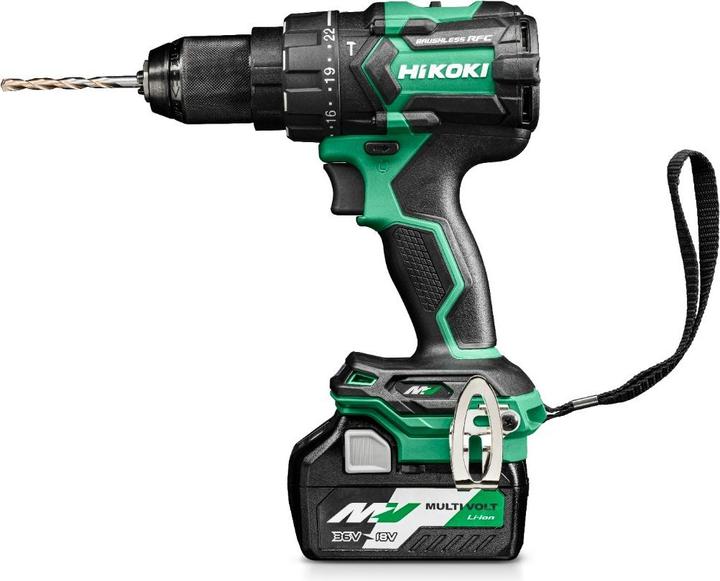 Actual product image Hikoki DV36DCWRZ Multivolt cordless impact drill 36V 2.5Ah in HSC II case