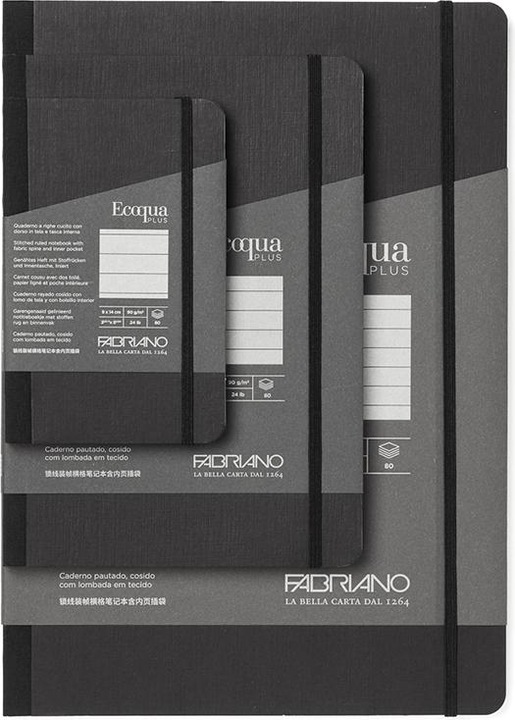 Immagine prodotto Fabriano Taccuino EcoQua in tessuto foderato Vino (A4, Righe, Copertina rigida)