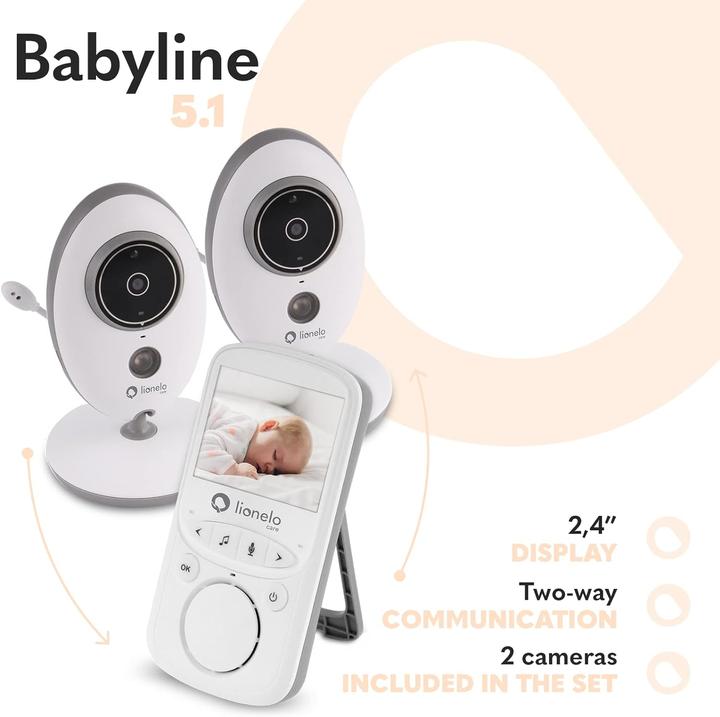Lionelo Baby monitor with camera (Video & Audio, 300 m)