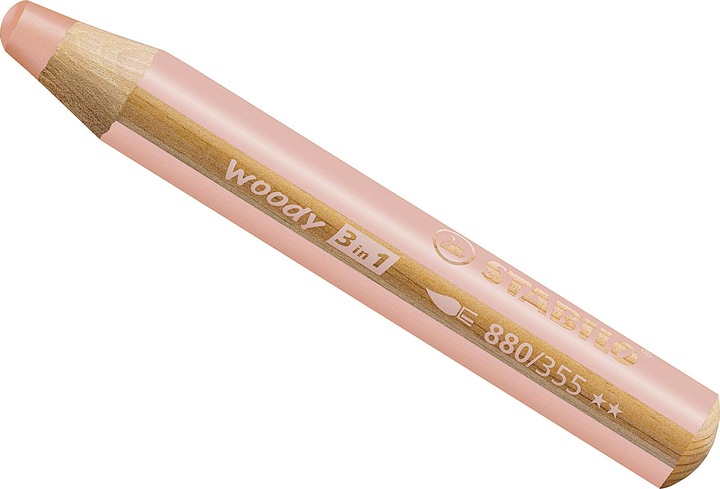 Actual product image STABILO woody 3 in 1 coloured pencil (Apricot, 1 x)