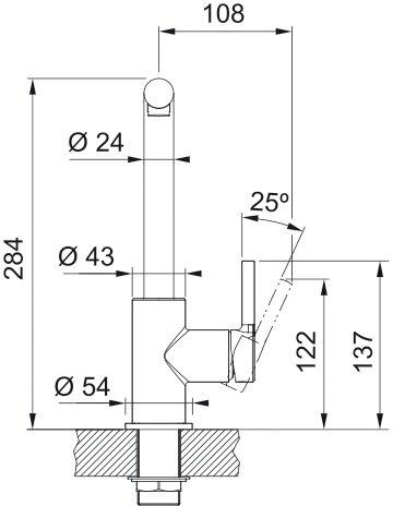 Actual product image Franke Lina L Swivel