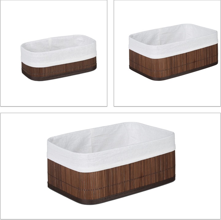 Produktbild Relaxdays Aufbewahrungskorb (3 x, 30 x 20 x 12.5 cm)