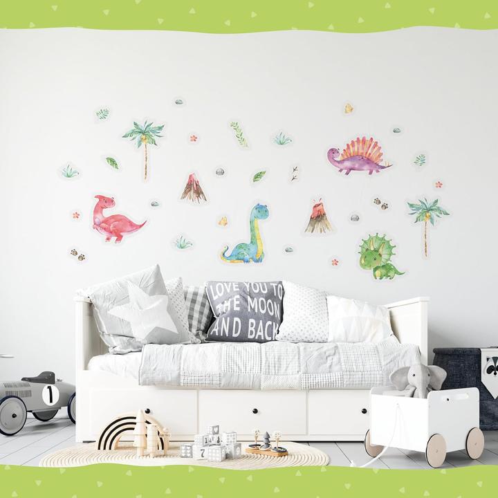 Actual product image Papierdrachen Wall tattoos - dinosaurs - set 5 (22 x 30 cm)