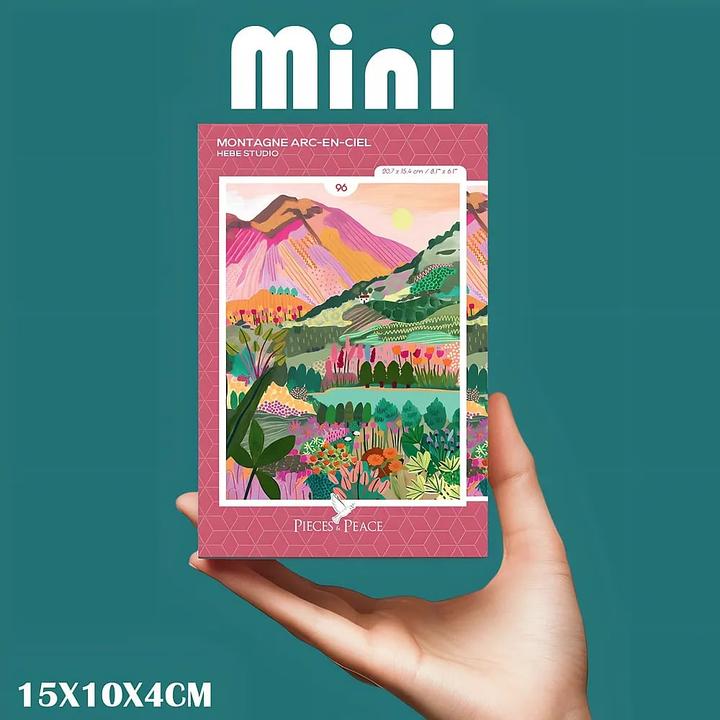 Immagine prodotto Pieces & Peace Mini Puzzle - Rainbow Mountain (96 pezzi)