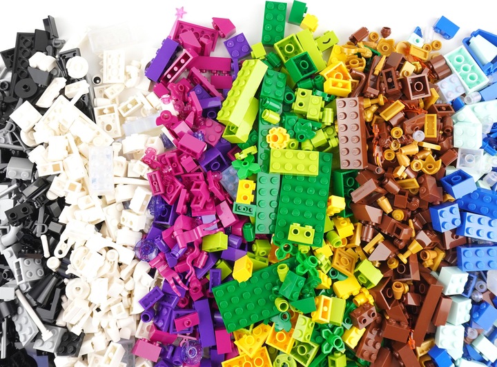 Produktbild LEGO Steine Bunt gemischt - 1000 gr. - ca. 1000 Stück - Colorful bricks mix - NEU (LEGO Zubehör)