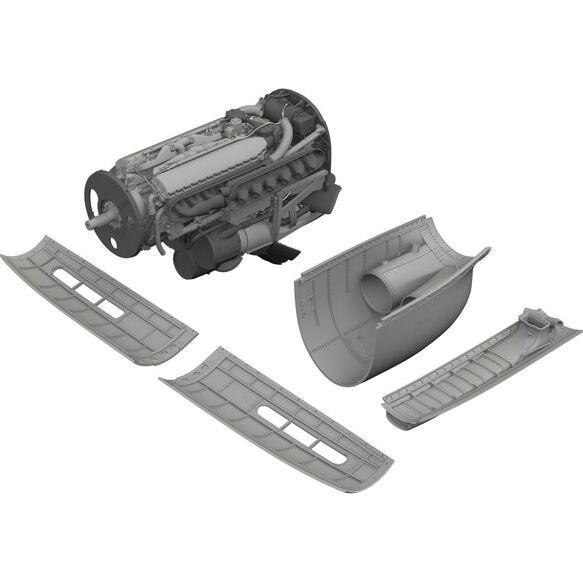 Eduard P-40E engine PRINT