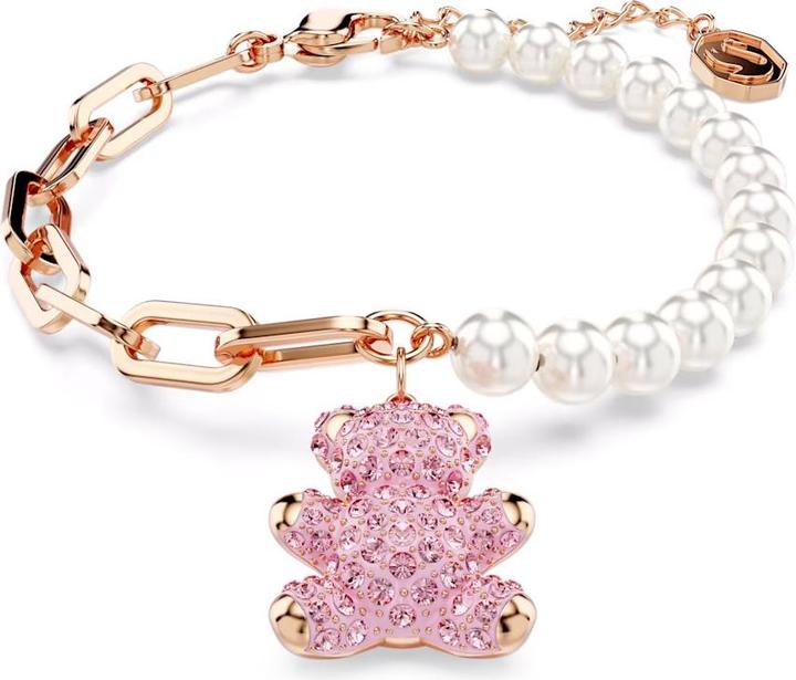 Immagine prodotto Swarovski Bracciale Teddy Orso Rosa Oro (18.50 cm, Metallo Swarovski)