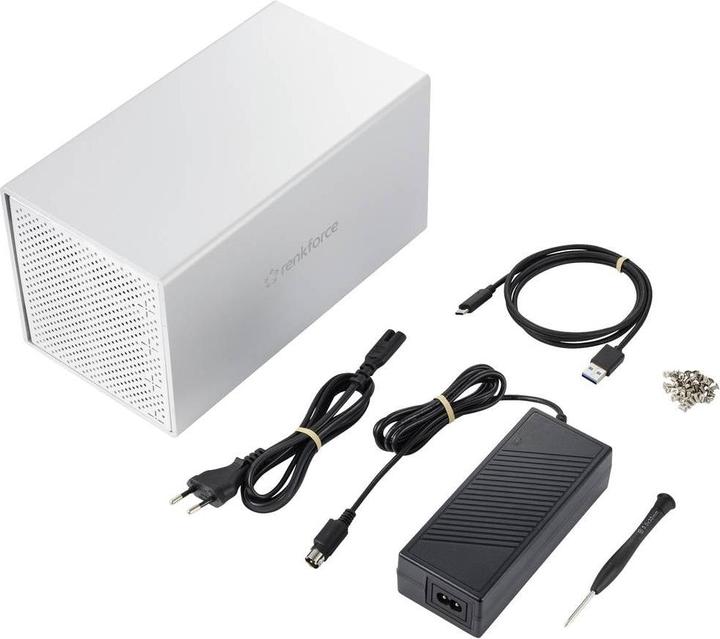 Produktbild Renkforce RF-5587610 SATA-Festplatten-Gehäuse 2.5 Zoll, 3.5 Zoll USB-C® 5Gbps (2.5", 3.5")