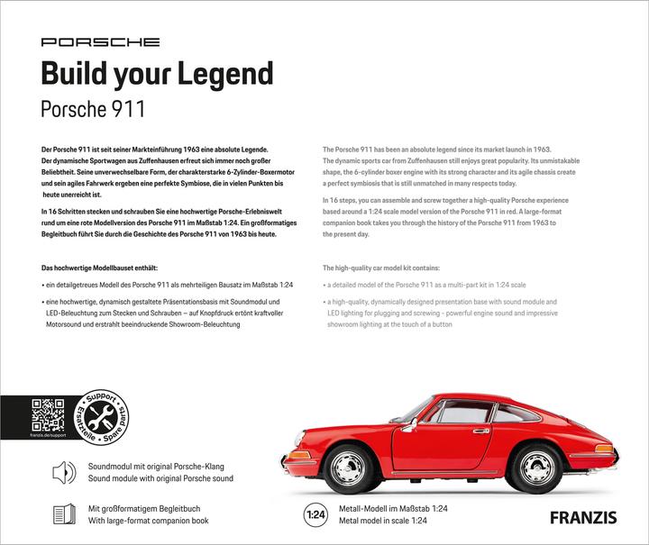 Actual product image Franzis Build Your Legend Porsche 911