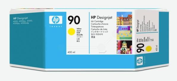 Actual product image HP Ink No. 90 - Yellow (C5065A) (Y)