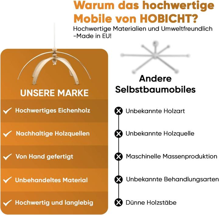 Image du produit Hobicht Mobile-Bausatz aus Eichenholz