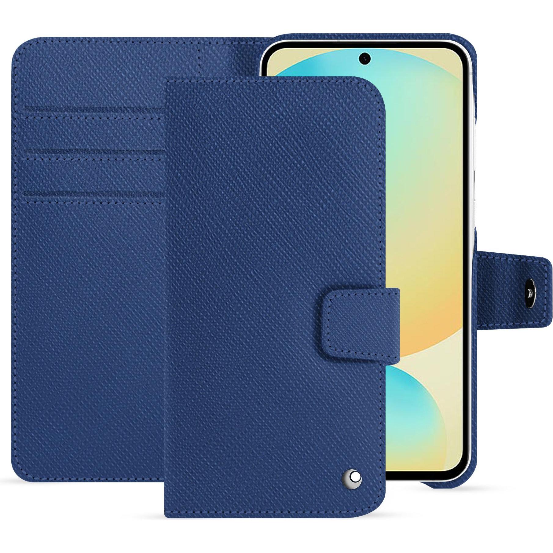 Noreve Lederschutzhülle FE (Samsung Galaxy S24 FE), Smartphone Hülle, Blau