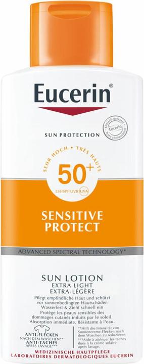 Actual product image Eucerin Sun Sensitive (Sun lotion, SPF 50+, 400 ml)