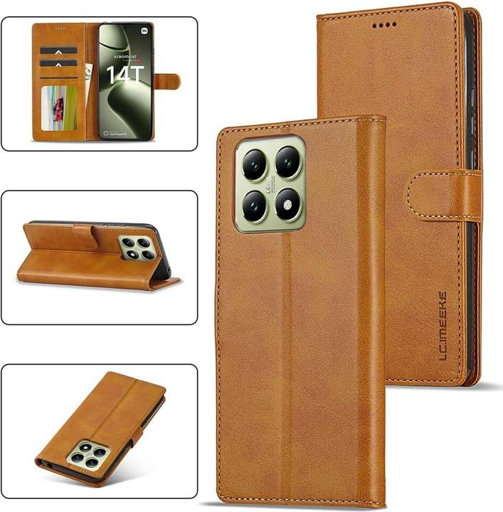 Produktbild LC.Imeeke Xiaomi 14T - Leder Etui Hülle (Xiaomi 14T)