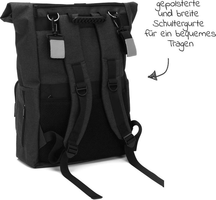 Produktbild Fillikid Wickeltaschen & Wickelrucksäcke Wickelrucksack Tokio im Rolltopstil inkl.