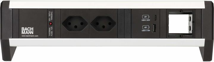 Image du produit Bachmann Multiprise de table DESK 1, 2x T13, 1x USB A/C, 1x Custom (2x, Type 13, USB-A, USB-C)