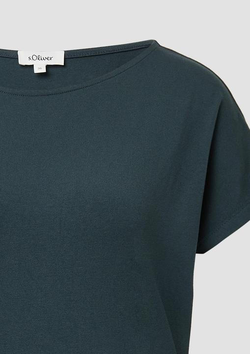 Actual product image S.Oliver T-Shirt Fliessendes Jersey-Shirt mit überschnittenen Schultern (40)