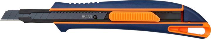 Actual product image Werkzeugstore24 Cutter knife 2K handle 9 mm snap-off blades black (Cutters)