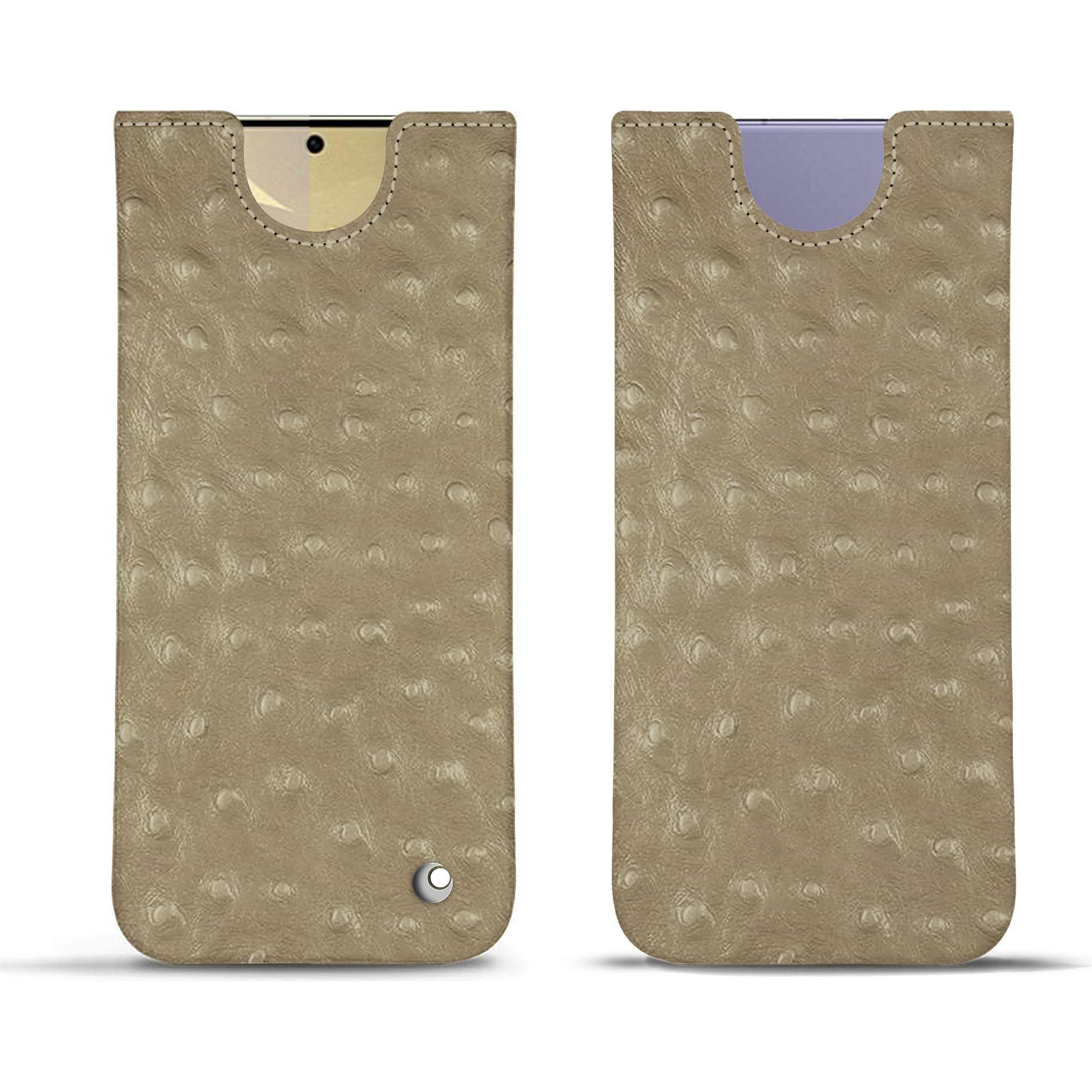 Noreve Lederschutzhülle (Samsung Galaxy S24+), Smartphone Hülle, Beige