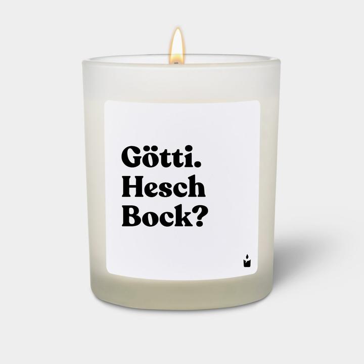 Chatty Candles Duftkerze Flowery Götti. Hesch Bock?