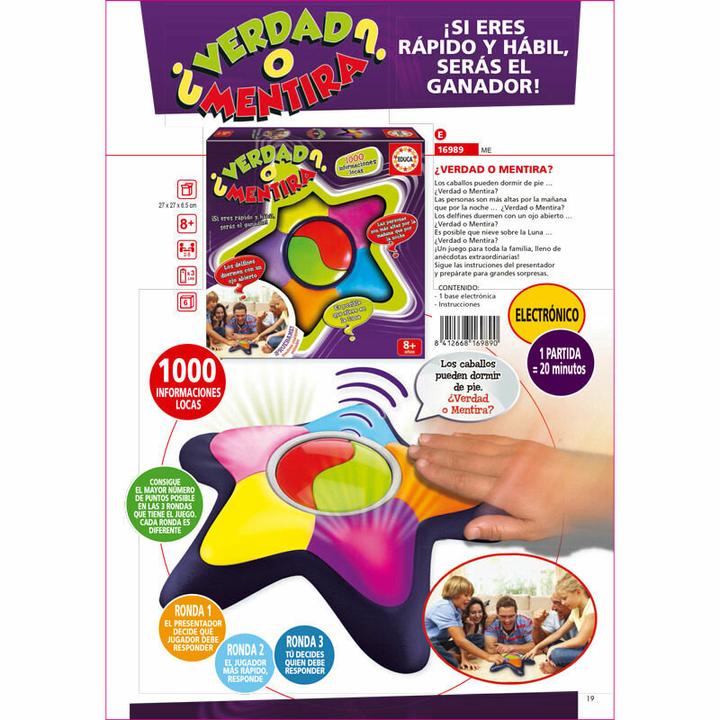 Produktbild Educa WAHRHEIT ODER LÜGE 16989 ERZIEHT (2 - 5 Spieler)