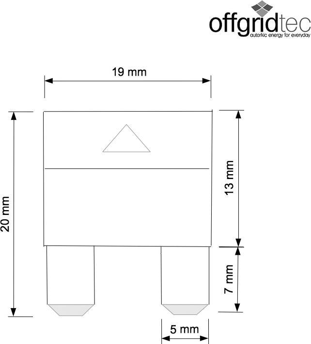 Actual product image Offgridtec 7,5A KFZ flat fuse 6-32V (Solar system mounting material)