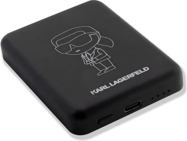 Actual product image Karl Lagerfeld Powerbank indukcyjny KLPBMKIOTTGK 5W 3000mAh czarny/black Ikonik MagSafe (3000 mAh, 5 W, 11.10 Wh)