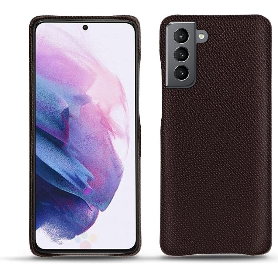 Noreve Lederschutzhülle (Samsung Galaxy S21), Smartphone Hülle, Braun