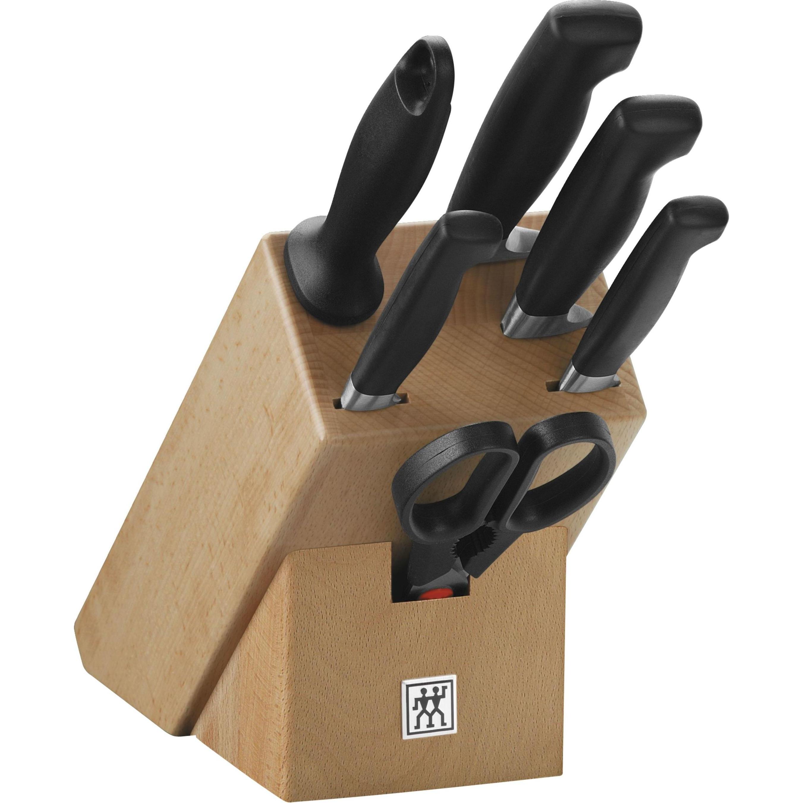 Zwilling Messerblock Set 7-tlg. bestückt Buche, Messerblock, Schwarz, Braun