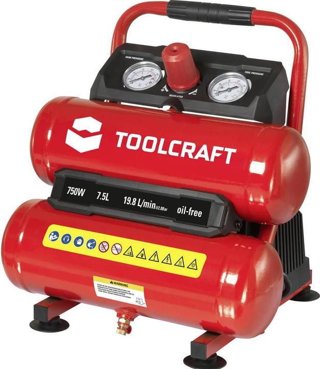 Actual product image Toolcraft Air compressor 7.5L 230V 8 bar (8 bar, 7.50 l)