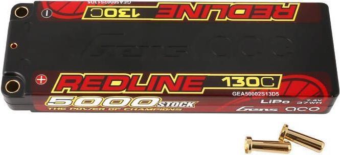 Gens Ace Redline Series 5000mAh 7.4V 130C 2S1P HardCase 56 HV Lipo Battery (7.40 V, 5000 mAh)