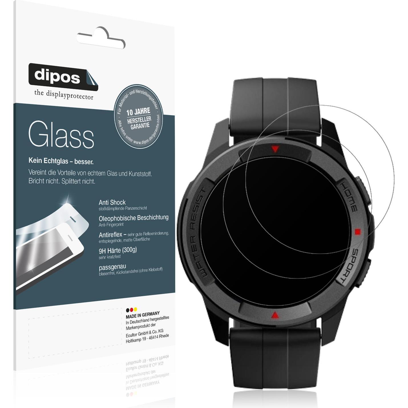 Dipos Displayschutz Anti-Shock, Smartwatch Schutzfolie, Transparent