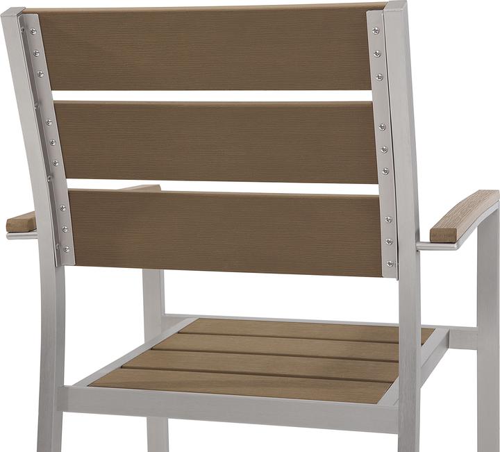Produktbild Beliani Gartenmöbel Set Aluminium Kunstholz braun 6-Sitzer VERNIO (180 x 90 x 76 cm)