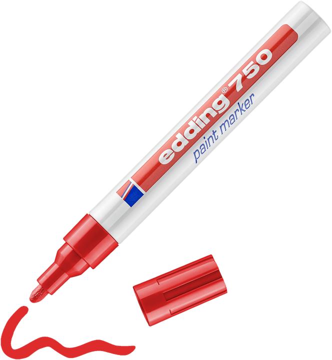Produktbild Edding Lackmarker 750, 2-4 mm, versch. Farben, versch. VE (Rot, 4 mm, 10 x)