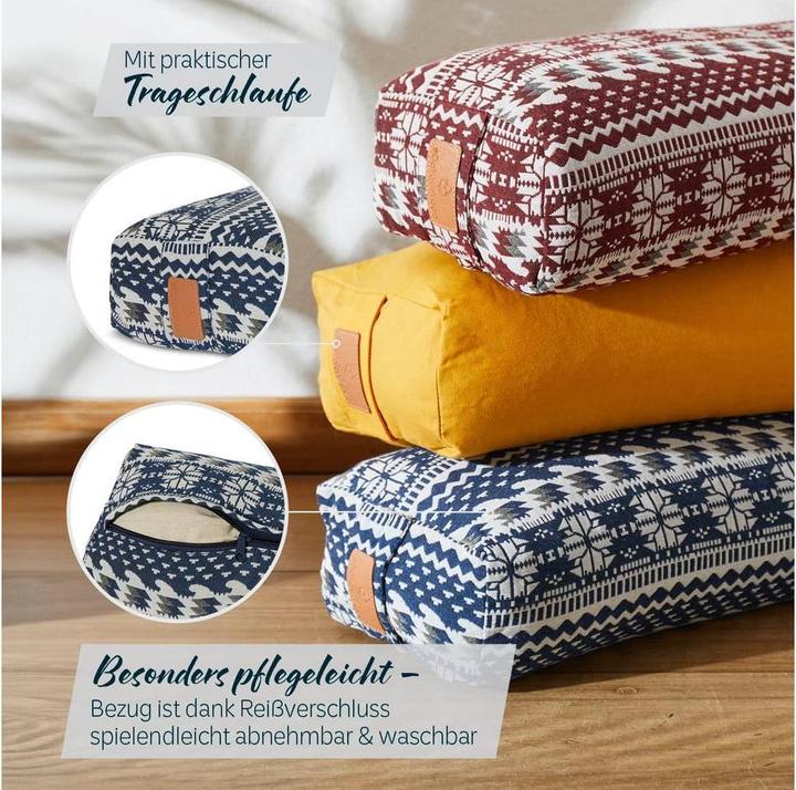 Actual product image DoYourYoga Yoga-Bolster Paravati Weiss/Blau